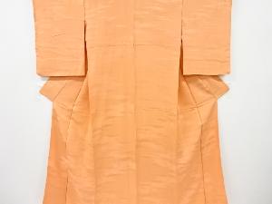 霞に竹笹模様織り出し色無地着物